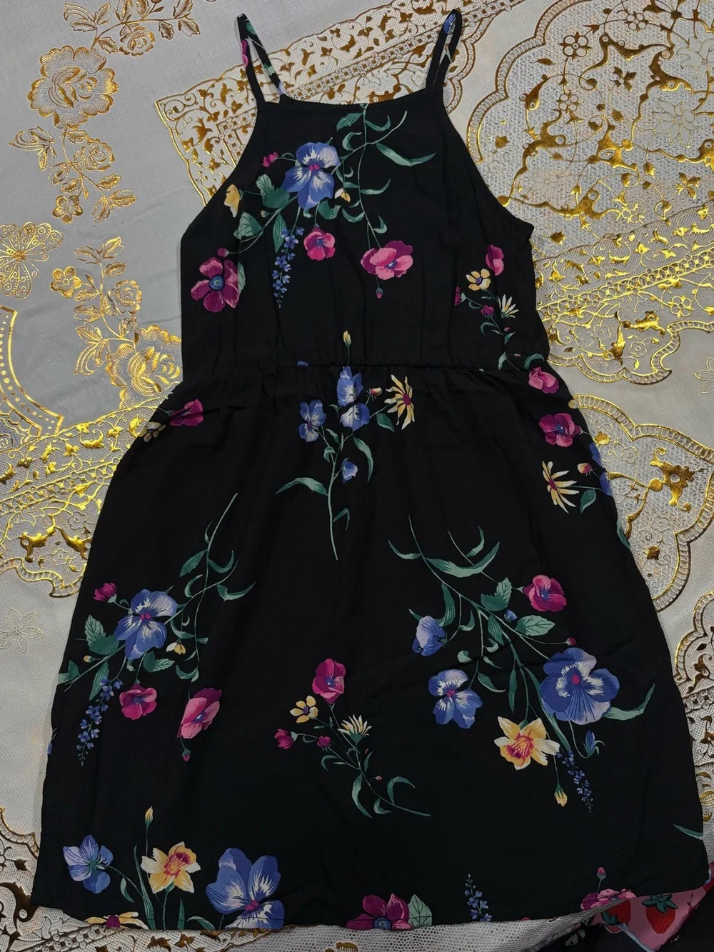 Old Navy Black Floral Sundress